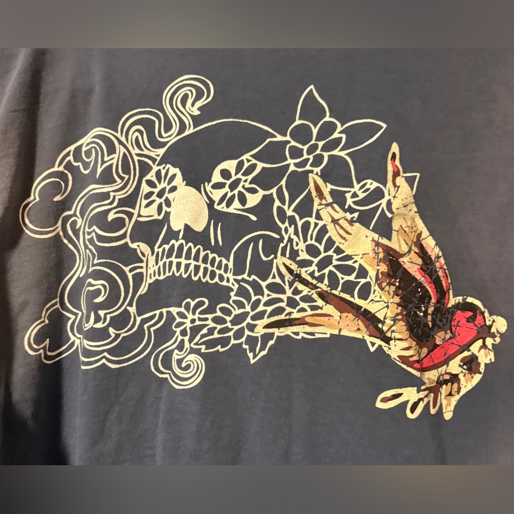 Ed Hardy Skull and Rose Graphic T-shirt - Picture 5 of 6
